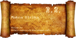 Makra Ulrika névjegykártya